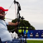 Fernando Gale Montorio en la competicion hombres individual tiro de arco clasificatorias