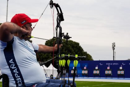 Fernando Gale Montorio en la competicion hombres individual tiro de arco clasificatorias