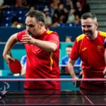 Jordi Morales en los octavos de final de tenis de mesa